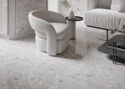 Allocarrelage Carrelage Terrazzo 60x120 Ceppo Nuovo Silver Poli Rectifie -