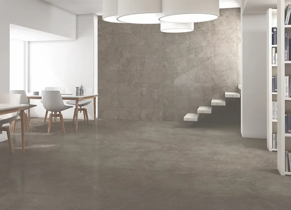 Carrelage Titanium Graphite - Mat 90 x 90cm ( vendu par boite de 1,62 m² )-Cristacer Discount