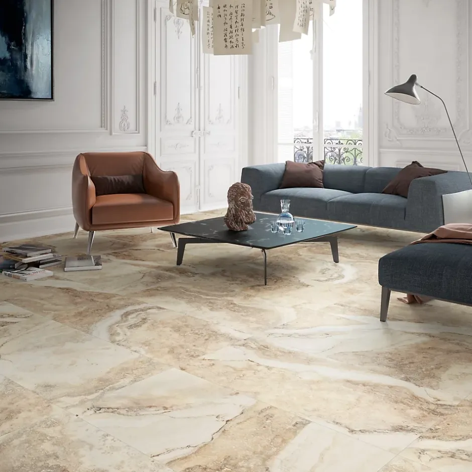 Cristacer Carrelage Travertino di Caracalla Bianco - Mat 59.2 x 29.2cm ( vendu par boite de 1,21 m² )