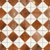 Ro'Ma Carrelage Carrelage Vintage Terracotta Damier 33x33x0,95 cm Solmira - Sol et mur intérieur -