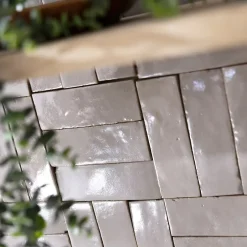 Carrelage Zellige Marocain Gris de lin 5x15 cm (vendu par 1 m²) --Ro'Ma Nature