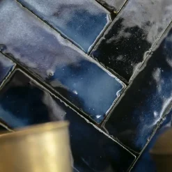 Ro'Ma Nature Carrelage Zellige Marocain Bleu Magique 5x15 cm (vendu par 1 m²) -