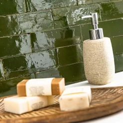 Ro'Ma Nature Carrelage Zellige Marocain Vert Impérial 5x15 cm (vendu par 1 m²) -