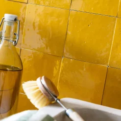 Carrelage Zellige Marocain Jaune Moutarde 10x10 cm (vendu par 1 m²) --Ro'Ma Nature Hot