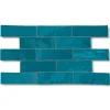 Carrelage Zellige Marocain Bleu Turquoise 5x15 cm (vendu par 1 m²) --Ro'Ma Nature Discount