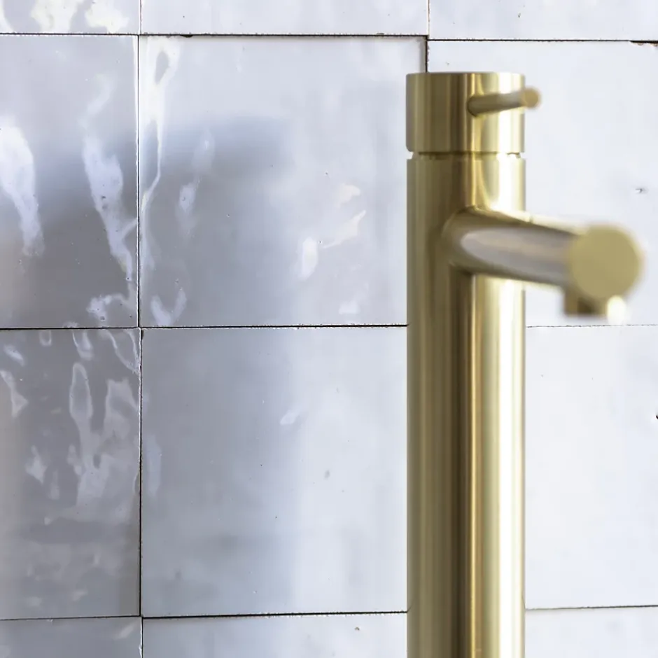 Carrelage Zellige Marocain Blanc Neige 10x10 cm (vendu par 1 m²) --Ro'Ma Nature