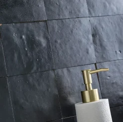 Ro'Ma Nature Carrelage Zellige Marocain Noir Métal 10x10 cm (vendu par 1 m²) -