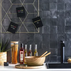 Ro'Ma Nature Carrelage Zellige Marocain Noir Métal 10x10 cm (vendu par 1 m²) -