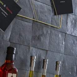 Ro'Ma Nature Carrelage Zellige Marocain Noir Métal 10x10 cm (vendu par 1 m²) -