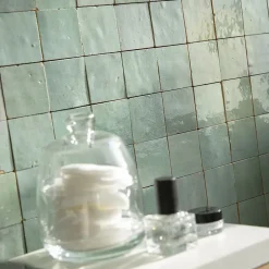 Ro'Ma Nature Carrelage Zellige Marocain 5x5 cm (vendu par plaque de 30x30 cm soit 0,09 m²) -