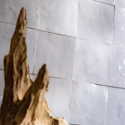 Ro'Ma Nature Carrelage Zellige Marocain Gris Clair 10x10 cm (vendu par 1 m²) -