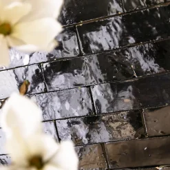 Carrelage Zellige Marocain Noir Intense 5x15 cm (vendu par 1 m²) --Ro'Ma Nature Discount