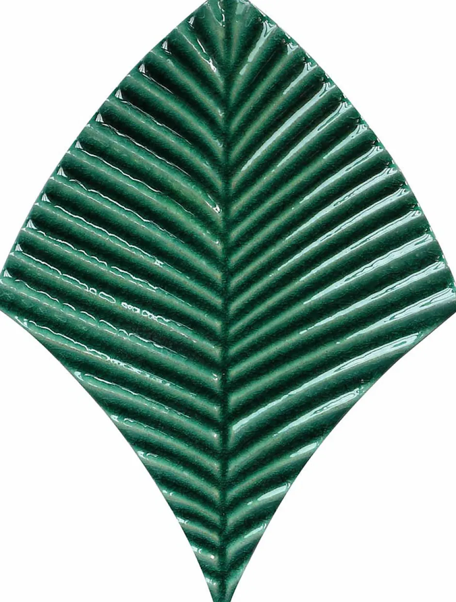 Carrelage Signature Ceramique Feuilles larges vertes 20x15 cm - prix à la piéce-