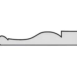 Chambranle Louis XVI en MDF doucine prépeint blanc 10x38mm L.2,44m-