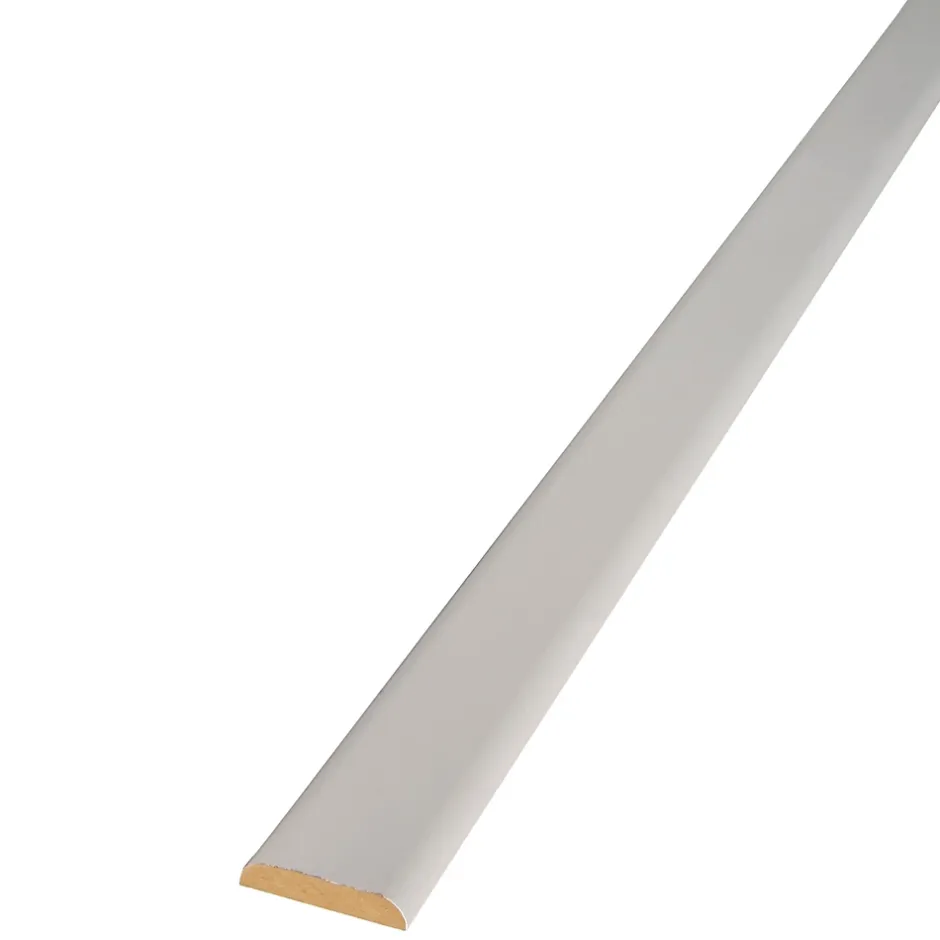 Champlat 2 arrondis en MDF blanc 4X28mm L.2,44 m