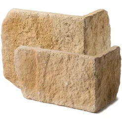 Ro'Ma Nature Chaînes d'angle pierre de parement extérieur Province ton cannelle (lot de 1 mètre linéaire) -