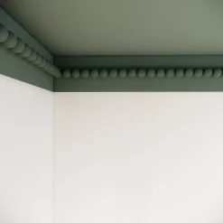 Decoparisienne Échantillon de moulure perle brut décorative - L20 x 5 cm - Bois de hêtre massif - Style Parisien - A peindre