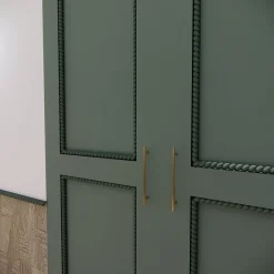 Decoparisienne Échantillon de moulure torsade brut décorative - L20 x 1,9 cm - Bois de hêtre massif - Style Parisien - A peindre