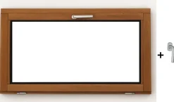 Chassis Abattant En Bois H60 X L120 Côte Tableau, Poignee (ref 010220f9)-Gd Menuiseries New