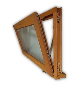 Gd Menuiseries Chassis Abattant En Bois H60 X L100 Côte Tableau, Poignee (ref 010220f9)