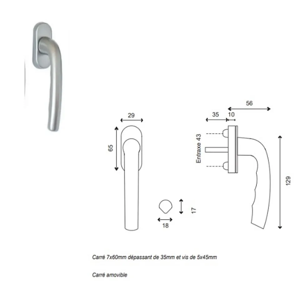 Chassis Abattant En Bois H45 X L80 Côte Tableau, Poignee (ref 010220f9)-Gd Menuiseries New