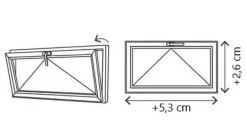 Chassis Abattant En Bois H45 X L100 Côte Tableau, Poignee (ref 010220f9)-Gd Menuiseries Discount