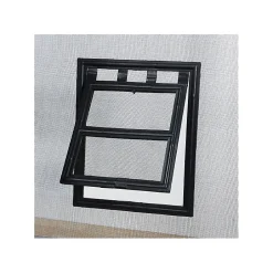 Volet-Moustiquaire Chatière de moustiquaire de Porte ou Baie Vitrée H25 cm x L20 cm Noir