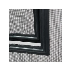 Volet-Moustiquaire Chatière de moustiquaire de Porte ou Baie Vitrée H25 cm x L20 cm Noir
