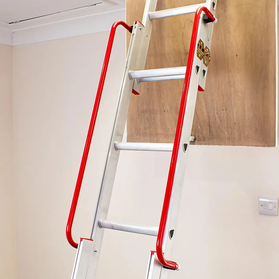 Échelle de grenier coulissante aluminium 3 sections avec main courante, Charge max. 150 kg, EN14975, BPS Depot-BPS Access Solutions Online
