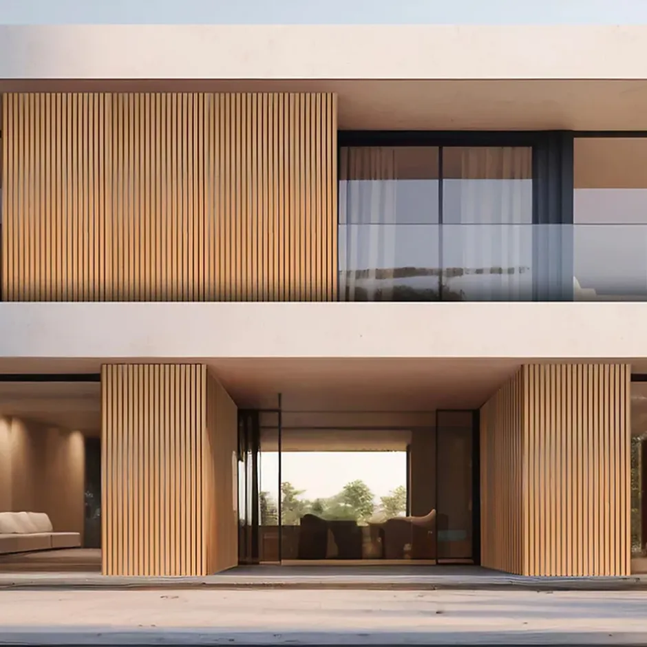 Chopin - Lot de 6 Panneaux Acoustiques Décoratifs 235x18 cm pour Intérieur et Extérieur en WPC Oak-Frankystar