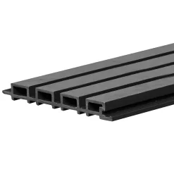 Chopin - Lot de 6 Panneaux Acoustiques Décoratifs 235x18 cm pour Intérieur et Extérieur en WPC Noir-Frankystar New