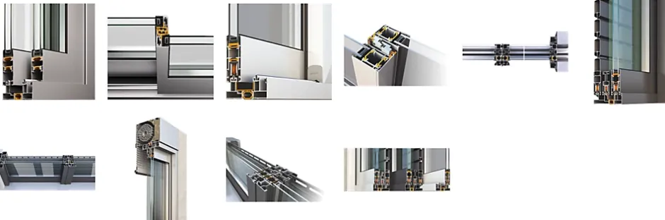 Châssis coulissant en aluminium 2 ventaux SMARTIA 350 (L.:2600mm x H.:2200mm) Gris argent-3 in 1 Outlet