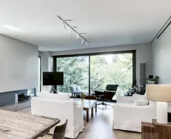 Châssis coulissant en aluminium 4 ventaux ETEM E50 (L.:3480mm x H.:2600) Gris argent-3 in 1 Hot