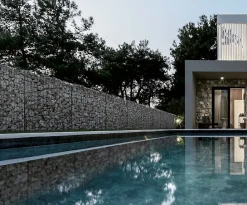 Châssis coulissant en aluminium 4 ventaux ETEM E50 (L.:3480mm x H.:2600) Gris argent-3 in 1 Hot