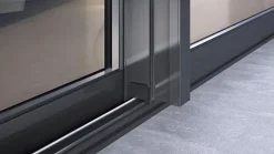 3 in 1 Châssis coulissant en aluminium à soulèvement 2 ventaux SMARTIA S560 (L.:1800mm x H.:1400mm) Noir RAL 9005