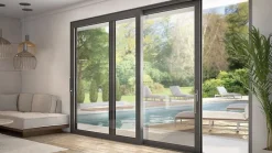 Châssis coulissant en aluminium à soulèvement 4 ventaux SMARTIA S560 (L.:4450mm x H.:2200mm) Noir RAL 9005-3 in 1 Online