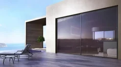 Châssis coulissant en aluminium à soulèvement 4 ventaux SMARTIA S560 (L.:4450mm x H.:2200mm) Gris argent-3 in 1 Hot