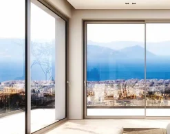 Châssis coulissant en aluminium 2 ventaux DMBG Pro (L.:2400mm x H.:2150mm) Blanc RAL 9016-3 in 1 New