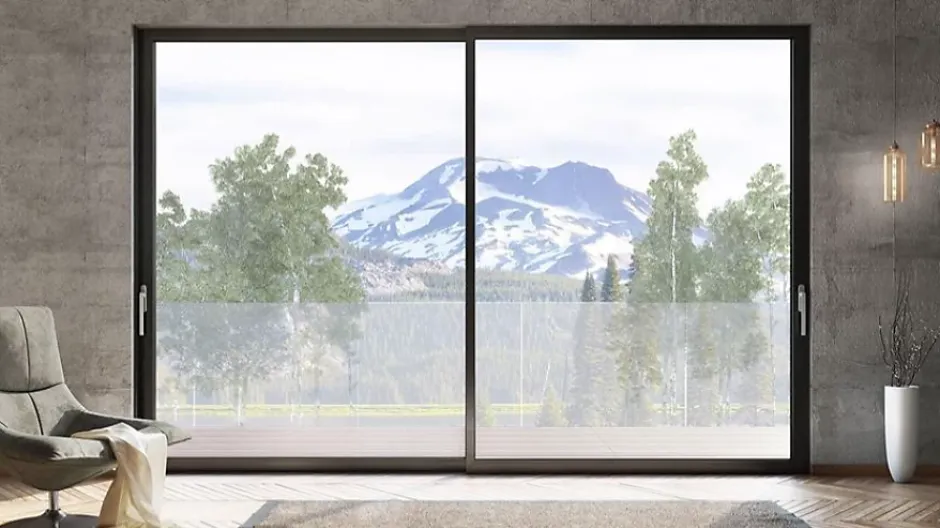 3 in 1 Châssis coulissant en aluminium à soulèvement 4 ventaux SMARTIA S560 (L.:4000mm x H.:2400mm) Blanc RAL 9016