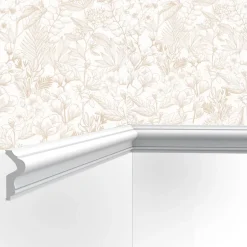 Cimaises Et Plus Cimaise , Moulure M01 - 4x1,5x200cm (h x p x L) - moulure décorative polyuréthane