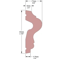 Cimaises Et Plus Cimaise , Moulure M01 - 4x1,5x200cm (h x p x L) - moulure décorative polyuréthane