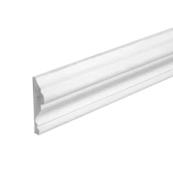 Woodbord Cimaise Bois de Pin Merkusii - Enduite Gesso Blanc - 18x62x2200mm - Moulure - Lame de Soubassement