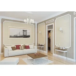 Decoon Cimaise décorative - Modèle Elegant - Polystyrène - 200x2,1x4 cm