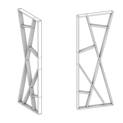 Foge Claustra Architect coloris chêne de Saragosse 250X90X5 cm