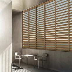 Foge Claustra persienne réglable Jersey coloris chêne de Saragosse 250X60X1.2 cm