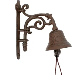 Cloche carillon en fonte 20x10x18cm-La Grande Prairie Best