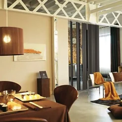 Geom Cloison amovible à lames orientables Yotta gris anthracite H.252 x l.24 cm