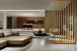 Ad Lyon Cloison Amovible en Chêne Clair - Claustra Ajouré 11 Lames pour Séparation de Pièce (H 250 x L 120 cm) - PAR GROUPE