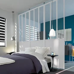 Cloison amovible 3-en-1 esprit atelier Axioma blanche H.250 x l.80 cm-Geom Clearance