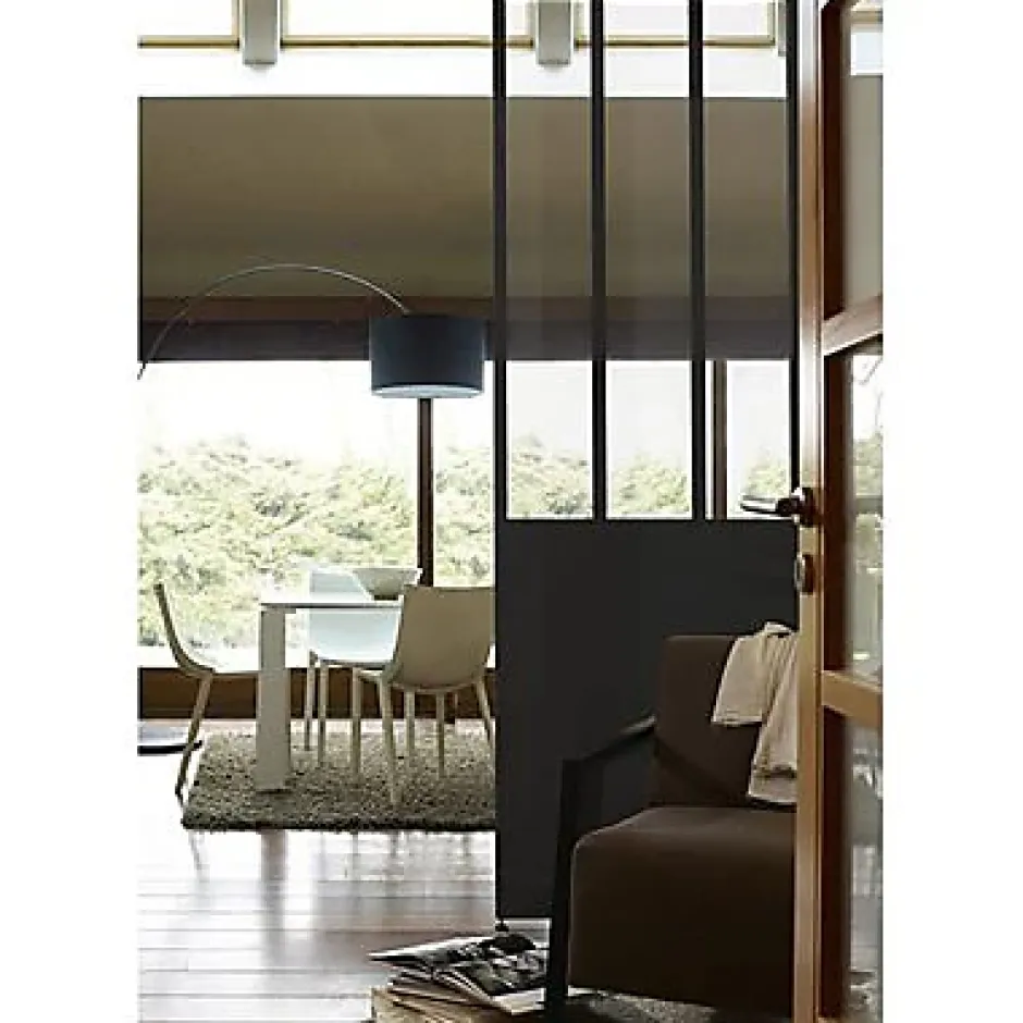 Geom Cloison amovible 3-en-1 esprit atelier Axioma noire H.250 x l.80 cm